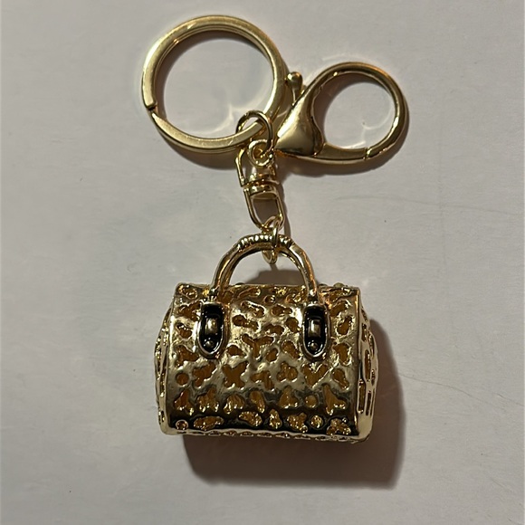 Elegant Gold and Red Handbag Keychain or purse charm - Picture 2 of 4